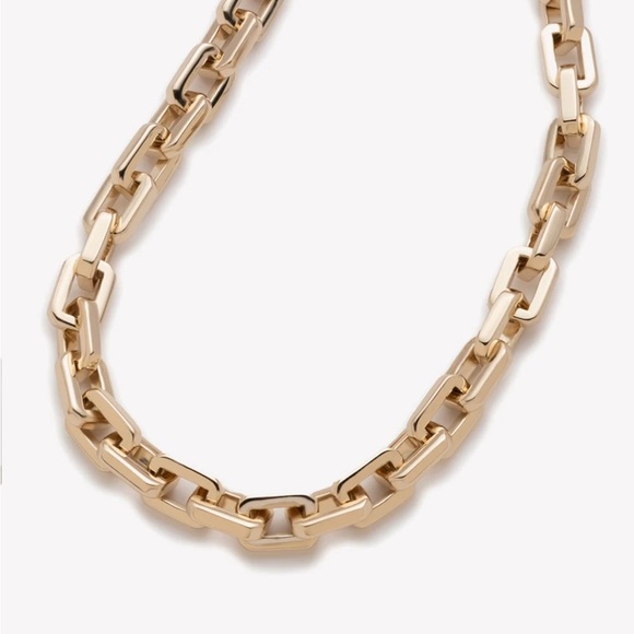 Eddie Borgo 12 Karat Gold Plated Supra Chain Link Necklace & Earring Set $675 - Picture 5 of 7